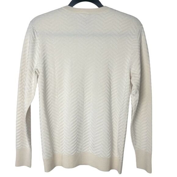 Theory Hannalor Evian Wool Blend Jacquard Sweater Sz S - Picture 7 of 8
